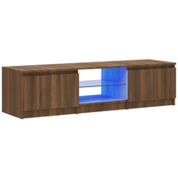 Thumbnail for TV-Schrank mit LED-Leuchten Braun Eichen-Optik 140x40x35,5 cm