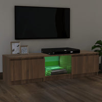 Thumbnail for TV-Schrank mit LED-Leuchten Braun Eichen-Optik 140x40x35,5 cm