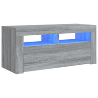 Thumbnail for TV-Schrank mit LED-Leuchten Grau Sonoma 90x35x40 cm