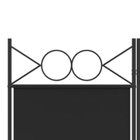Thumbnail for 4-tlg. Paravent Schwarz 160x200 cm Stoff