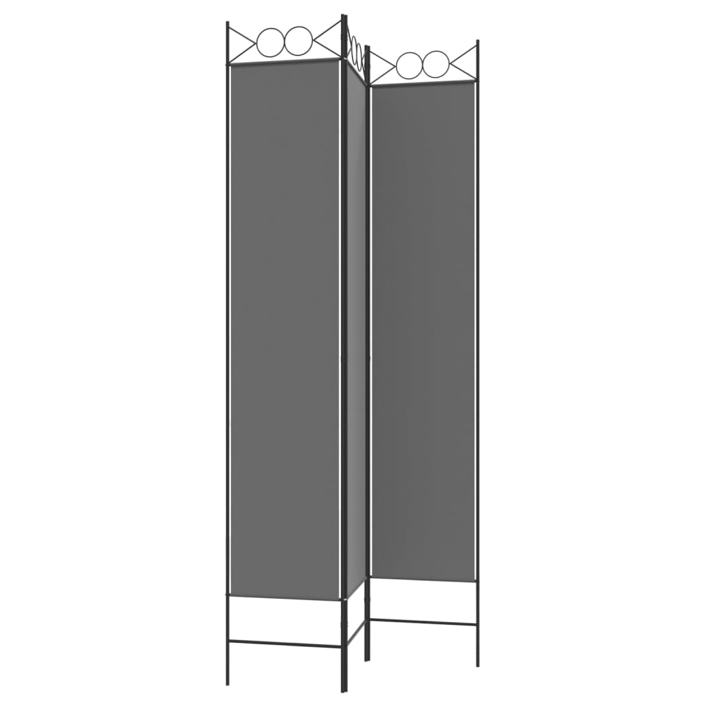 vidaXL 3-tlg. Paravent Anthrazit 120x220 cm Stoff