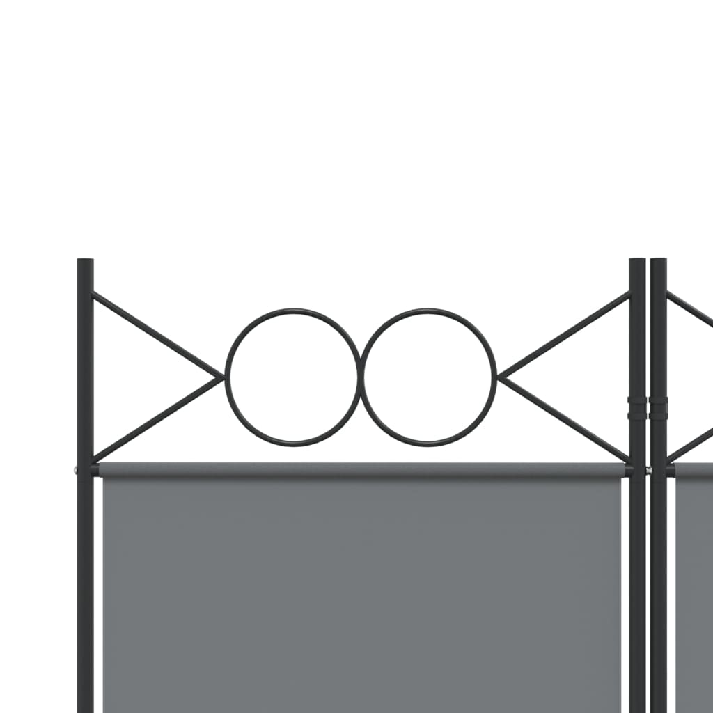 4-tlg. Paravent Anthrazit 160x220 cm Stoff