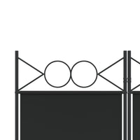 Thumbnail for 5-tlg. Paravent Schwarz 200x220 cm Stoff