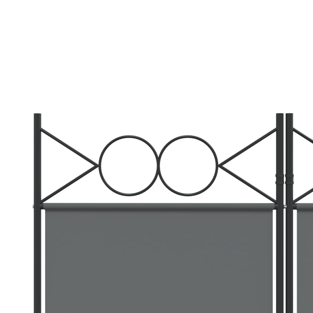 vidaXL 6-tlg. Paravent Anthrazit 240x220 cm Stoff