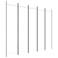 Thumbnail for 5-tlg. Paravent Weiß 250x200 cm Stoff