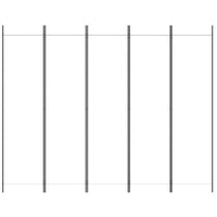 Thumbnail for 5-tlg. Paravent Weiß 250x200 cm Stoff