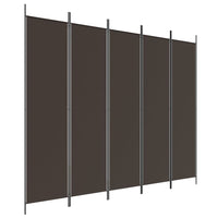 Thumbnail for 5-tlg. Paravent Braun 250x200 cm Stoff