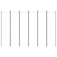 Thumbnail for 6-tlg. Paravent Weiß 300x200 cm Stoff