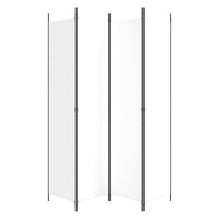 Thumbnail for 4-tlg. Paravent Weiß 200x220 cm Stoff