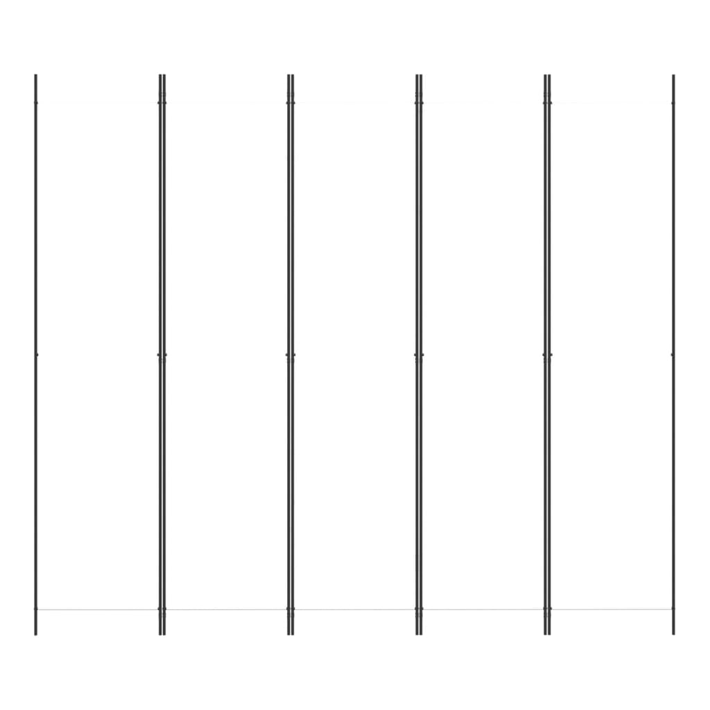 vidaXL 5-tlg. Paravent Weiß 250x220 cm Stoff