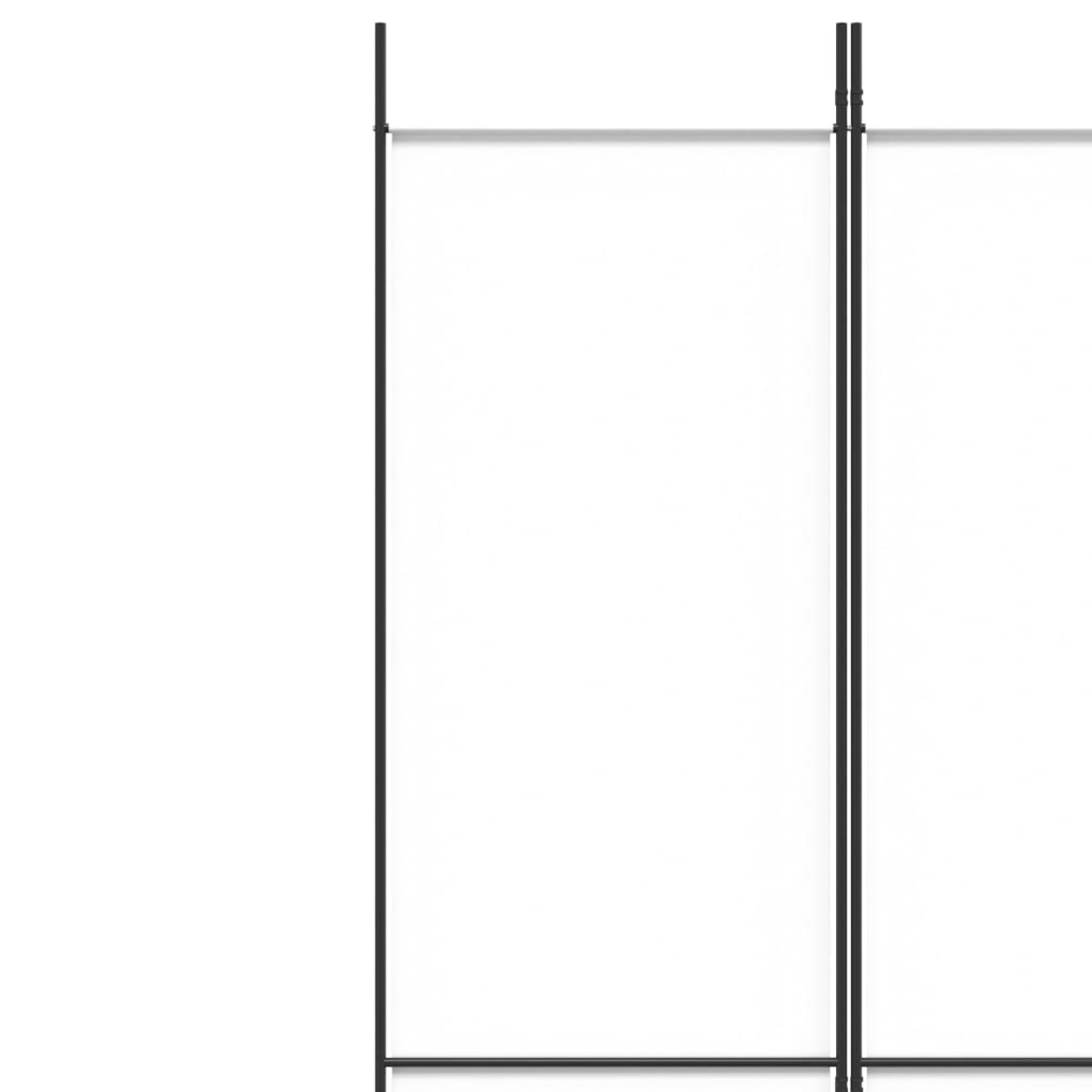 vidaXL 5-tlg. Paravent Weiß 250x220 cm Stoff