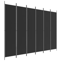 Thumbnail for 6-tlg. Paravent Schwarz 300x220 cm Stoff