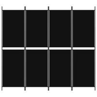 Thumbnail for 4-tlg. Paravent Schwarz 200x180 cm Stoff