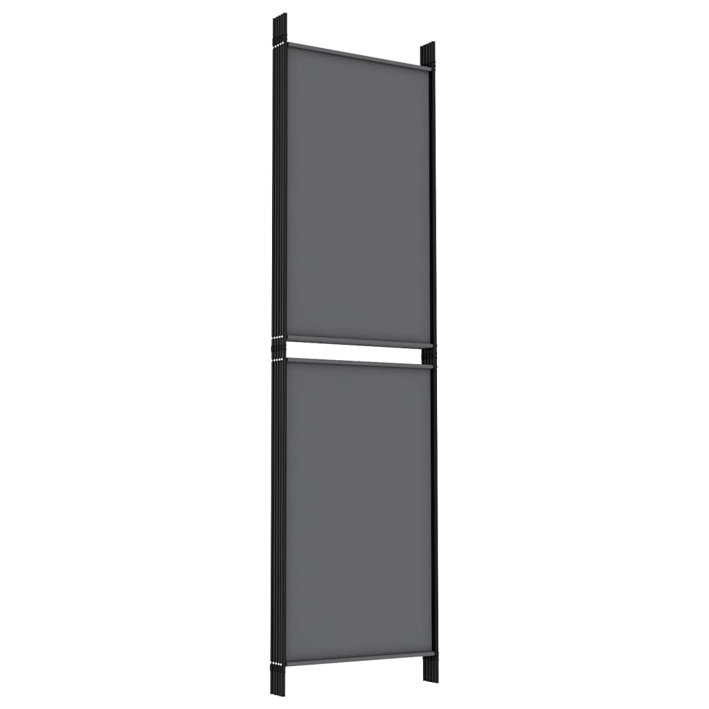 5-tlg. Paravent Anthrazit 250x180 cm Stoff