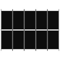 Thumbnail for 5-tlg. Paravent Schwarz 250x180 cm Stoff