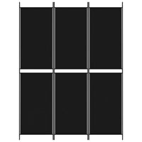 Thumbnail for 3-tlg. Paravent Schwarz 150x200 cm Stoff