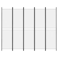 Thumbnail for 4-tlg. Paravent Weiß 250x200 cm Stoff