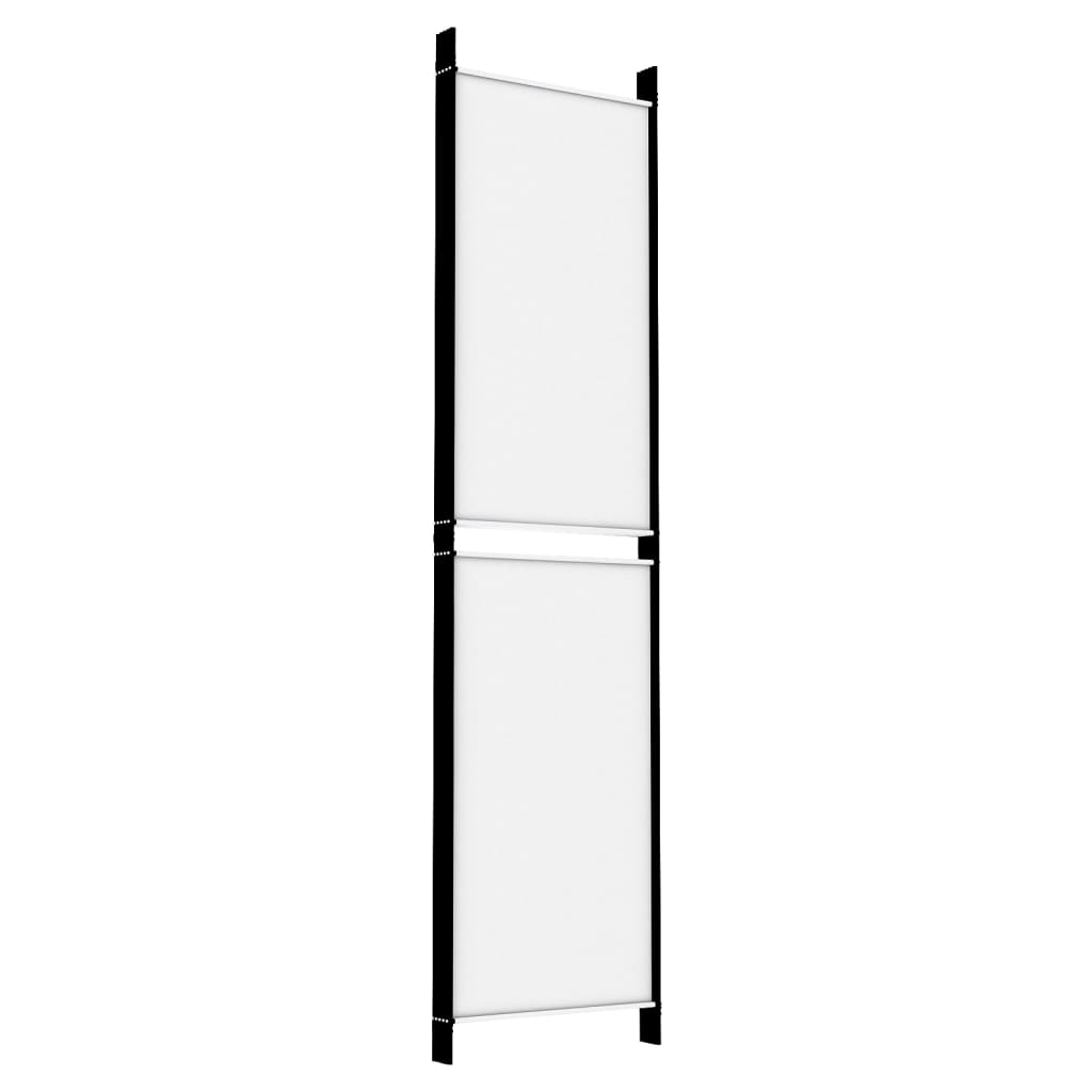 4-tlg. Paravent Weiß 250x200 cm Stoff