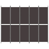 Thumbnail for 5-tlg. Paravent Braun 250x200 cm Stoff