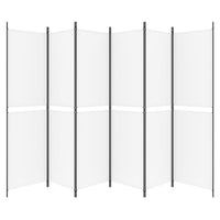 Thumbnail for 6-tlg. Paravent Weiß 300x200 cm Stoff