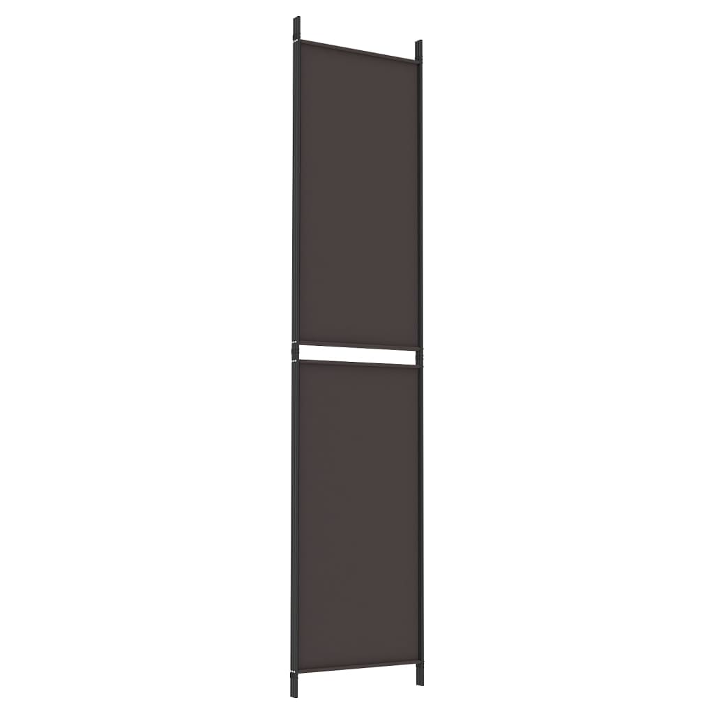 3-tlg. Paravent Braun 150x220 cm Stoff