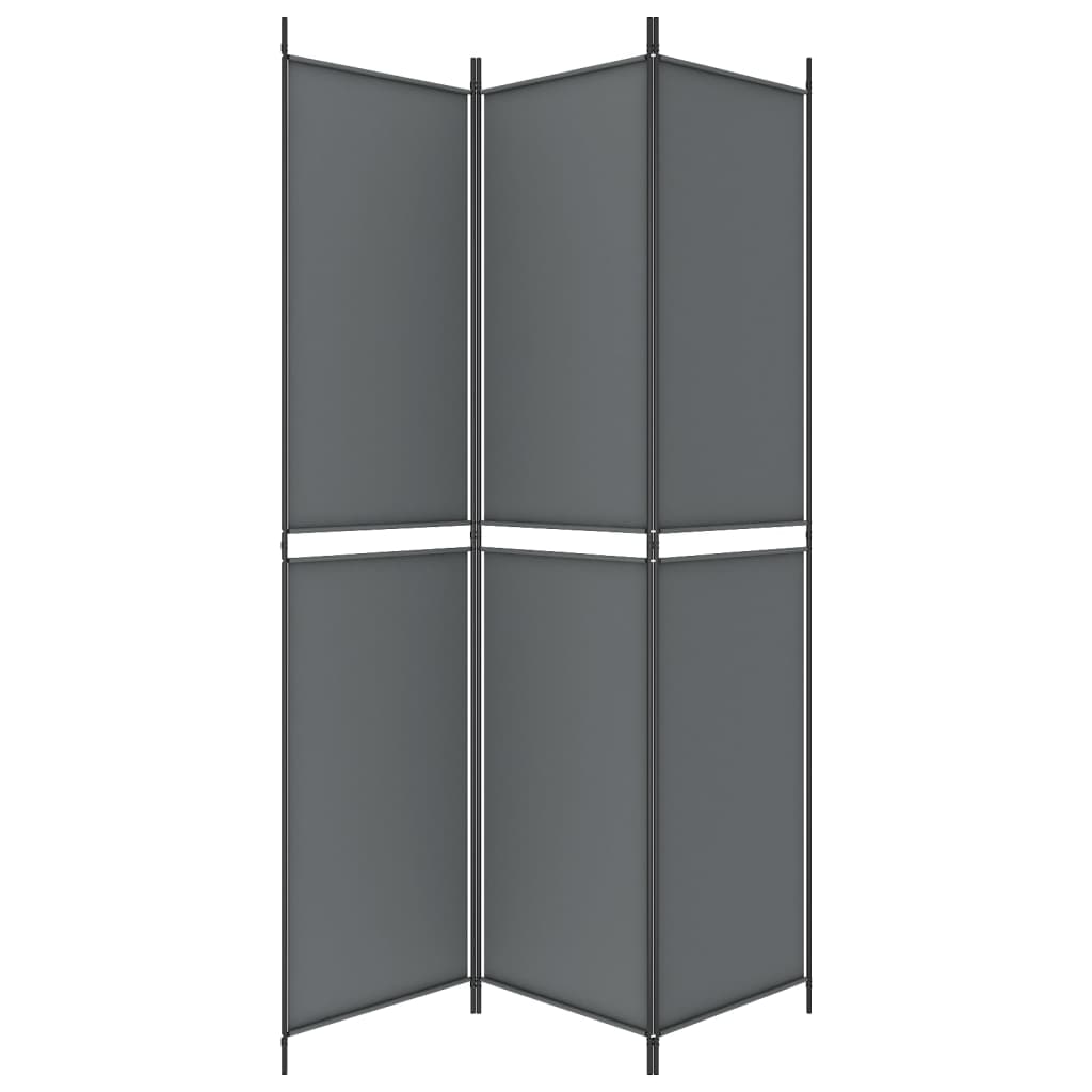 3-tlg. Paravent Anthrazit 150x220 cm Stoff