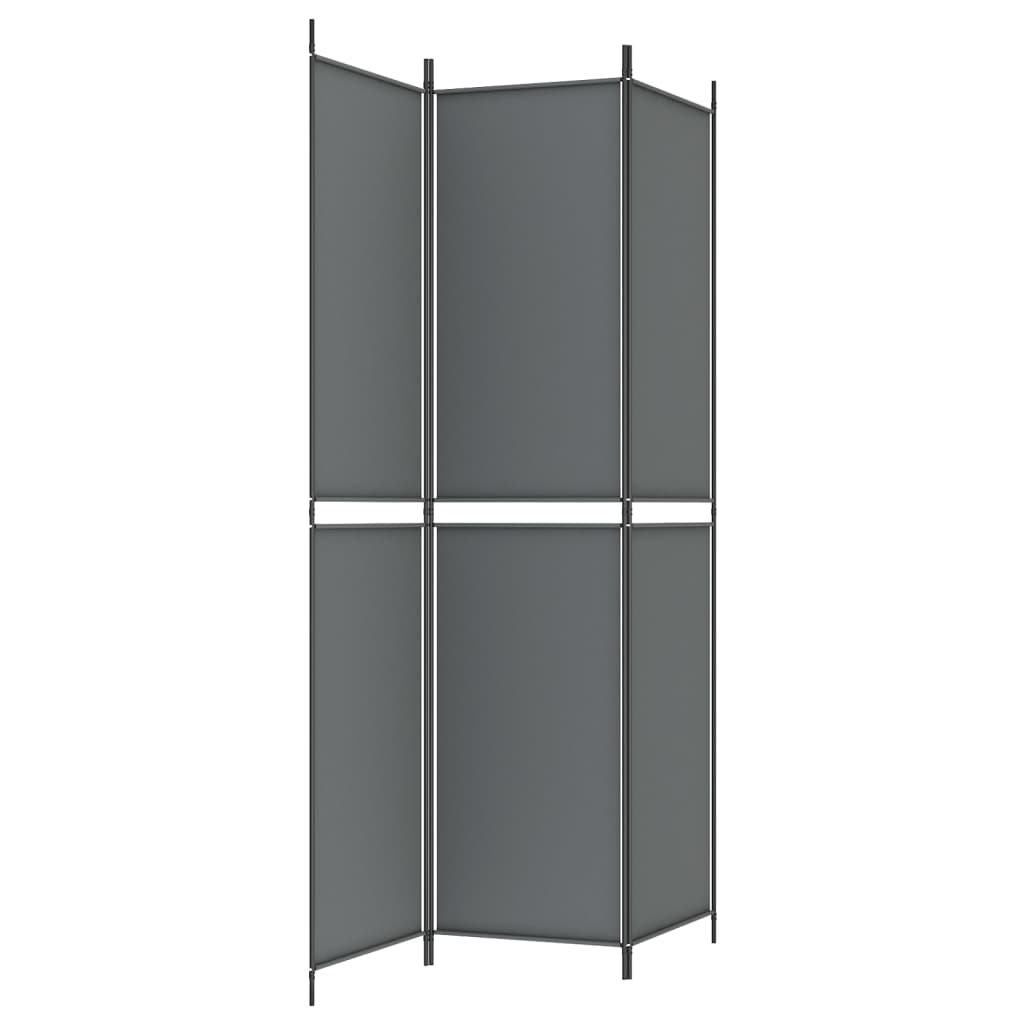 3-tlg. Paravent Anthrazit 150x220 cm Stoff