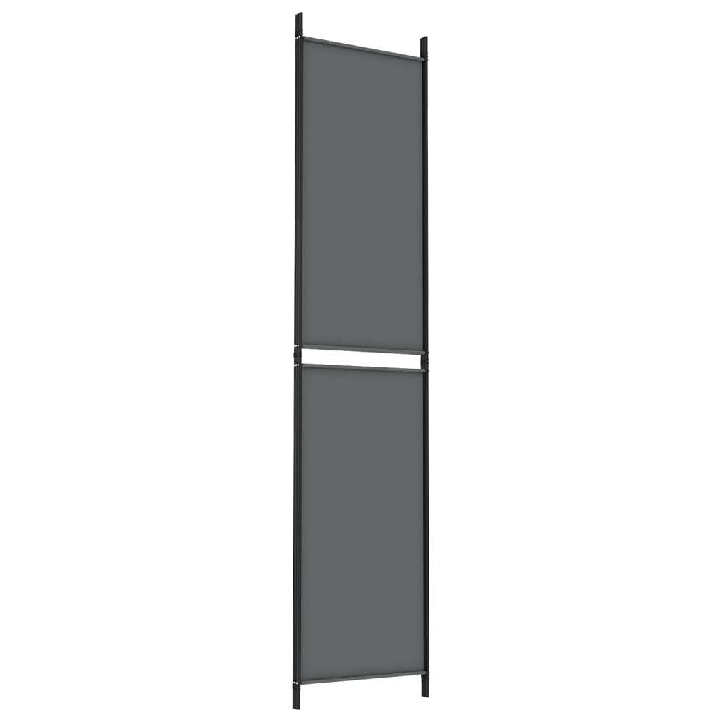 3-tlg. Paravent Anthrazit 150x220 cm Stoff