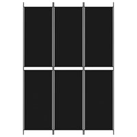 Thumbnail for 3-tlg. Paravent Schwarz 150x220 cm Stoff