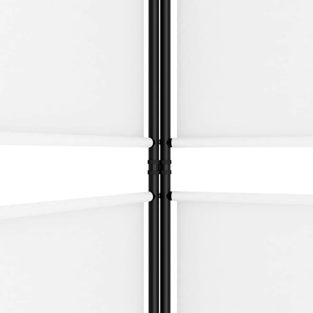 4-tlg. Paravent Weiß 200x220 cm Stoff