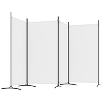 Thumbnail for 4-tlg. Paravent Weiß 346x180 cm Stoff