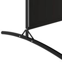 Thumbnail for 4-tlg. Paravent Schwarz 346x180 cm Stoff