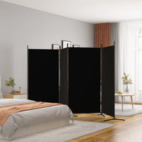 Thumbnail for 4-tlg. Paravent Schwarz 346x180 cm Stoff