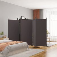 Thumbnail for 5-tlg. Paravent Braun 433x180 cm Stoff