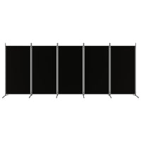 Thumbnail for 5-tlg. Paravent Schwarz 433x180 cm Stoff