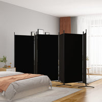 Thumbnail for 6-tlg. Paravent Schwarz 520x180 cm Stoff
