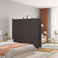 Thumbnail for vidaXL 2-tlg. Paravent Braun 348x180 cm Stoff