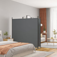 Thumbnail for 2-tlg. Paravent Anthrazit 348x180 cm Stoff