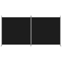 Thumbnail for 2-tlg. Paravent Schwarz 348x180 cm Stoff