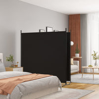 Thumbnail for 2-tlg. Paravent Schwarz 348x180 cm Stoff