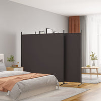 Thumbnail for 3-tlg. Paravent Braun 525x180 cm Stoff