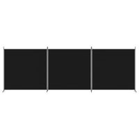 Thumbnail for 3-tlg. Paravent Schwarz 525x180 cm Stoff