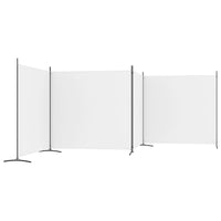 Thumbnail for 4-tlg. Paravent Weiß 698x180 cm Stoff
