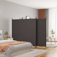 Thumbnail for vidaXL 4-tlg. Paravent Braun 698x180 cm Stoff