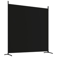 Thumbnail for 4-tlg. Paravent Schwarz 698x180 cm Stoff