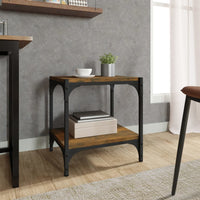 Thumbnail for TV-Schrank Räuchereiche 40x33x41 cm Holzwerkstoff und Stahl