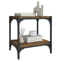 Thumbnail for TV-Schrank Räuchereiche 40x33x41 cm Holzwerkstoff und Stahl