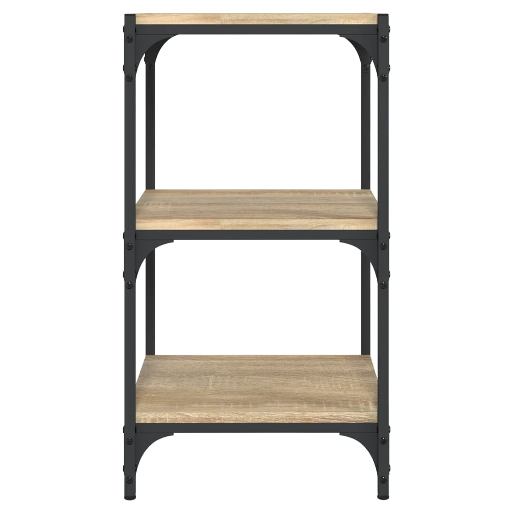 Bücherregal Sonoma-Eiche 40x33x70,5 cm Holzwerkstoff und Stahl