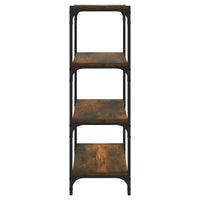 Thumbnail for Bücherregal Räuchereiche 40x33x100 cm Holzwerkstoff und Stahl