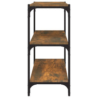 Thumbnail for Bücherregal Räuchereiche 60x33x70,5 cm Holzwerkstoff und Stahl